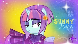 Size: 1280x720 | Tagged: safe, artist:yaycelestia0331, sunny flare, equestria girls, g4, clothes, crystal prep academy uniform, equestria girls ponified, female, ponified, school uniform, solo