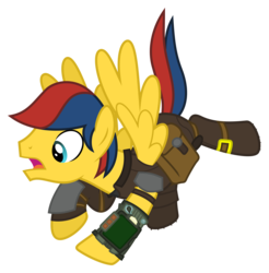 Size: 3826x3894 | Tagged: safe, artist:marioaddict, derpibooru exclusive, edit, vector edit, oc, oc only, oc:canvas, pegasus, pony, fallout equestria, fallout equestria: spectrum, high res, pipbuck, simple background, solo, transparent background, vector