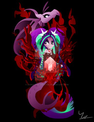 Size: 600x776 | Tagged: safe, artist:ii-art, aria blaze, siren, equestria girls, g4