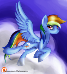 Size: 400x442 | Tagged: safe, artist:thatonelass, rainbow dash, pony, g4, female, solo