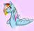 Size: 1024x935 | Tagged: safe, artist:kyanchan, rainbow dash, g4, female, solo