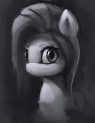 Size: 498x646 | Tagged: safe, artist:lmgchikess, fluttershy, g4, female, monochrome, solo