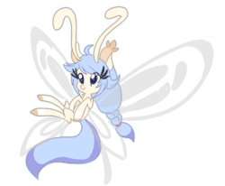 Size: 500x411 | Tagged: safe, artist:indiefoxtail, oc, oc only, oc:vanilla fluff, breezie, breeziefied, solo, species swap