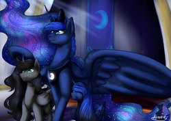 Size: 1024x723 | Tagged: safe, artist:alenakot, princess luna, oc, g4