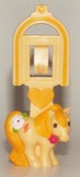 Size: 277x605 | Tagged: safe, photographer:collector1, butterscotch (g1), g1, bookmark, irl, mcdonald's, mcdonald's happy meal toys, merchandise, photo, solo, toy