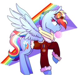 Size: 3200x3200 | Tagged: safe, artist:peppertomb, rainbow dash, pony, g4, female, goggles, high res, solo