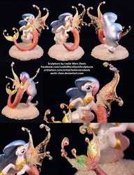Size: 1280x1666 | Tagged: safe, artist:aachi-chan, princess celestia, mermaid, sea pony, g4, auction, figurine, sculpture, traditional art