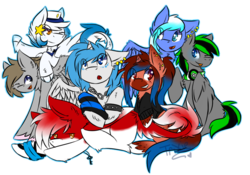 Size: 1035x725 | Tagged: safe, artist:trixiequeenoffire, oc, oc only, oc:digital dusk, oc:star seeker, pony, group