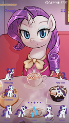 Size: 720x1280 | Tagged: safe, artist:lumineko, screencap, rarity, android, pony, g4, homescreen