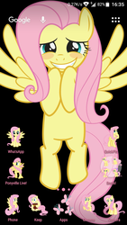 Size: 720x1280 | Tagged: safe, screencap, fluttershy, android, pony, g4, homescreen