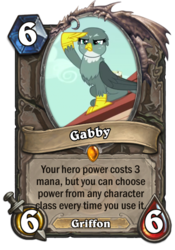 Size: 400x573 | Tagged: safe, screencap, gabby, griffon, g4, the fault in our cutie marks, card, hearthstone, meta, warcraft