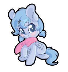 Size: 2399x2532 | Tagged: safe, artist:indiefoxtail, oc, oc only, oc:bubblepop, clothes, high res, scarf, solo