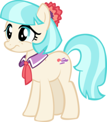 Size: 10604x12039 | Tagged: safe, artist:cyanlightning, coco pommel, g4, made in manehattan, .svg available, absurd resolution, collar, female, necktie, simple background, solo, transparent background, vector