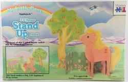 Size: 580x373 | Tagged: safe, photographer:relcelestia, applejack (g1), g1, official, box, irl, merchandise, photo, puzzle, solo