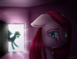 Size: 1300x1000 | Tagged: safe, artist:gree3, pinkie pie, rainbow dash, g4, crying, pinkamena diane pie