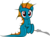 Size: 2100x1551 | Tagged: safe, artist:ironm17, rainbow dash, lamia, original species, g4, female, solo, species swap, warcraft, weapon, world of warcraft