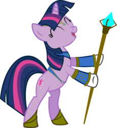 Size: 912x993 | Tagged: safe, artist:ironm17, twilight sparkle, pony, unicorn, g4, archmage, eyes closed, female, magic staff, mare, simple background, staff, transparent background, unicorn twilight, vector, warcraft, world of warcraft