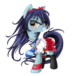 Size: 1024x1024 | Tagged: safe, artist:okapifeathers, earth pony, pony, crossover, love live!, love live! school idol project, ponified, simple background, solo, transparent background, umi sonoda