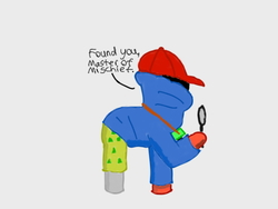 Size: 640x480 | Tagged: safe, artist:derek the metagamer, pony, art academy, detective, digital art, ponified, super solver, super solvers, video game