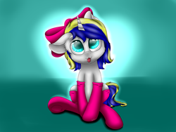 Size: 2000x1500 | Tagged: safe, artist:gittykitty264, oc, oc only, pony, :3, clothes, floppy ears, socks, solo