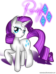 Size: 1200x1600 | Tagged: safe, artist:kaiomutaru25, rarity, g4, female, raised hoof, simple background, solo