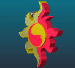 Size: 666x600 | Tagged: safe, artist:smily, sunset shimmer, equestria girls, g4, 3d, animated, autodesk inventor, cutie mark, gif, keychain, no pony