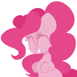 Size: 1000x1000 | Tagged: safe, artist:hattsy, pinkie pie, g4, eyes closed, female, simple background, smiling, solo, transparent background