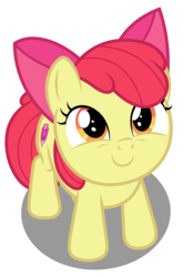 Size: 3292x5000 | Tagged: safe, artist:dashiesparkle, apple bloom, g4, the fault in our cutie marks, .ai available, adorabloom, cute, cutie mark, female, looking at you, looking up, simple background, solo, the cmc's cutie marks, transparent background, vector