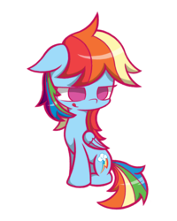 Size: 2400x3000 | Tagged: safe, artist:malphee, rainbow dash, g4, female, high res, sitting, solo, tongue out