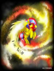 Size: 771x1024 | Tagged: safe, artist:kaiomutaru25, oc, oc only, oc:fire wolf, pegasus, pony, solo