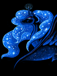 Size: 1200x1600 | Tagged: safe, artist:secretsheik, princess luna, g4, bust, female, hoers, portrait, solo