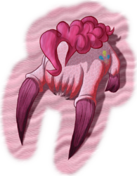 Size: 1065x1365 | Tagged: safe, artist:super-zombie, pinkie pie, headcrab, g4, adoracreepy, creepy, cute, half-life, species swap