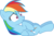 Size: 4495x3000 | Tagged: safe, artist:sollace, rainbow dash, pony, 28 pranks later, g4, .svg available, female, on back, show accurate, simple background, solo, transparent background, vector