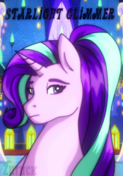 Size: 1280x1837 | Tagged: safe, artist:ciderpunk, artist:zuruck, derpibooru exclusive, starlight glimmer, g4, bust, portrait