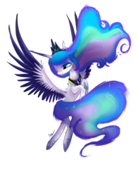 Size: 1188x1518 | Tagged: safe, artist:nuttypanutdy, princess celestia, princess luna, pony, g4, female, flying, fusion, mare, simple background, solo, transparent background