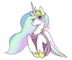 Size: 579x484 | Tagged: safe, artist:denkis, princess celestia, pony, g4, clothes, dress, female, gala dress, mare, simple background, solo, transparent background