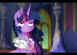 Size: 1642x1181 | Tagged: dead source, safe, artist:lunaritass, twilight sparkle, alicorn, pony, comic:recall the time of no return, g4, serious, twilight sparkle (alicorn), twilight's castle, tyrant sparkle