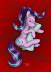 Size: 3508x4960 | Tagged: safe, artist:sstab29, starlight glimmer, g4, body pillow, eyes closed, pillow