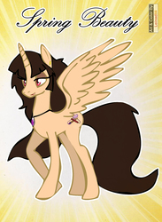 Size: 1005x1371 | Tagged: safe, artist:leinad56, oc, oc only, oc:spring beauty, alicorn, pony, alicorn oc, solo