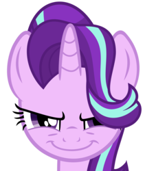 Size: 4428x5244 | Tagged: safe, artist:slb94, starlight glimmer, g4, absurd resolution, evil smile, looking at you, purple, simple background, smiling, smirk, solo, transparent background, vector