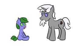 Size: 1280x800 | Tagged: safe, artist:saria the frost mage, oc, oc only, oc:clover patch, oc:silverwind (a foal's adventure), earth pony, pony, unicorn, a foal's adventure, adult, beard, blank flank, child, cutie mark, cyoa, facial hair, female, filly, foal, horn, male, pirate, sitting, stallion, story included