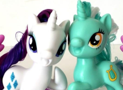 Size: 530x388 | Tagged: safe, lyra heartstrings, rarity, g4, brushable, female, irl, laughingmares.jpg, photo, reaction image, toy