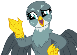 Size: 3991x2838 | Tagged: safe, artist:sketchmcreations, gabby, griffon, g4, the fault in our cutie marks, high res, open mouth, raised eyebrow, simple background, transparent background, vector