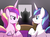 Size: 1155x852 | Tagged: safe, artist:drawponies, princess cadance, shining armor, fillycon, g4, bed, bedroom, butt, card design, doorway, frustrated, frustration, implied flurry heart, plot, silhouette