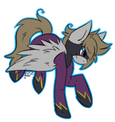 Size: 413x440 | Tagged: safe, artist:trixiequeenoffire, oc, oc only, oc:digital dusk, pony, clothes, shadowbolts costume, solo