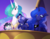 Size: 912x714 | Tagged: safe, artist:gamblingfoxinahat, princess celestia, princess luna, oc, oc:lullaby night, oc:star cross, bat pony, pony, g4, hair over one eye, mother and daughter, offspring, parent:good king sombra, parent:king sombra, parent:oc:midknight shield, parent:princess celestia, parent:princess luna, parents:canon x oc, parents:celestibra