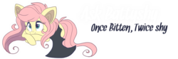 Size: 900x300 | Tagged: safe, artist:indiefoxtail, fluttershy, bat pony, pony, g4, askbattyshy, banner, cute, female, flutterbat, race swap, shyabetes, solo