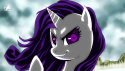 Size: 1920x1090 | Tagged: safe, artist:hincaproducciones, screencap, rarity, pony, g4, dragon ball, evil smile, grin, looking at you, smiling, video at source, windswept mane, youtube link