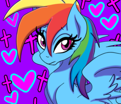 Size: 3500x3000 | Tagged: safe, artist:katkathasahathat, rainbow dash, g4, cross, female, heart, high res, solo
