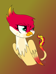 Size: 2400x3200 | Tagged: safe, artist:xxsunsetshimmer23xx, sunset shimmer, griffon, g4, female, griffonized, high res, solo, species swap